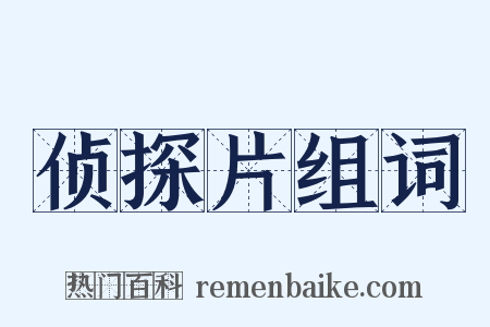 侦探片组词是什么意思的图片
